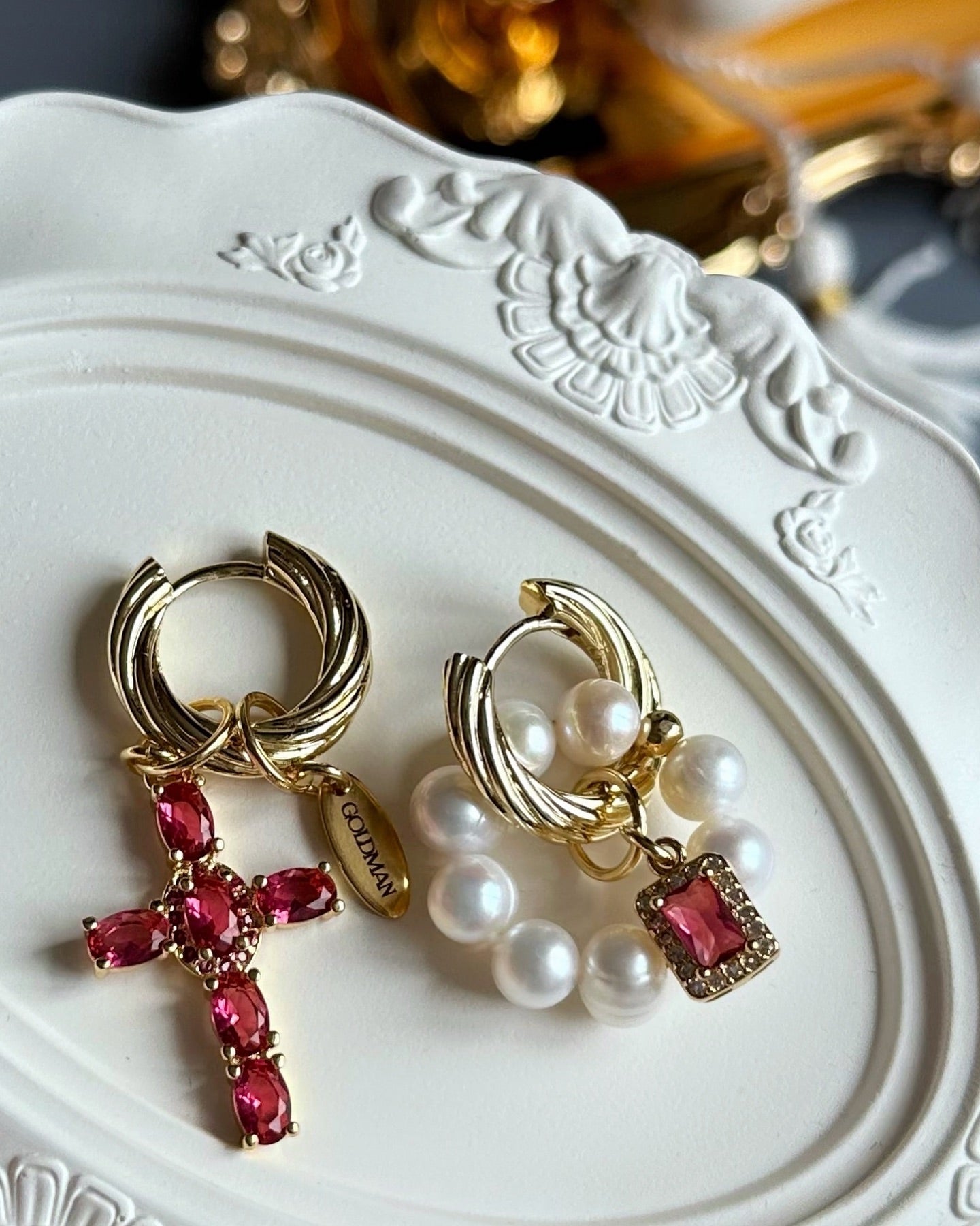 Valentina Luxe Mismatched 4 Charms Earrings