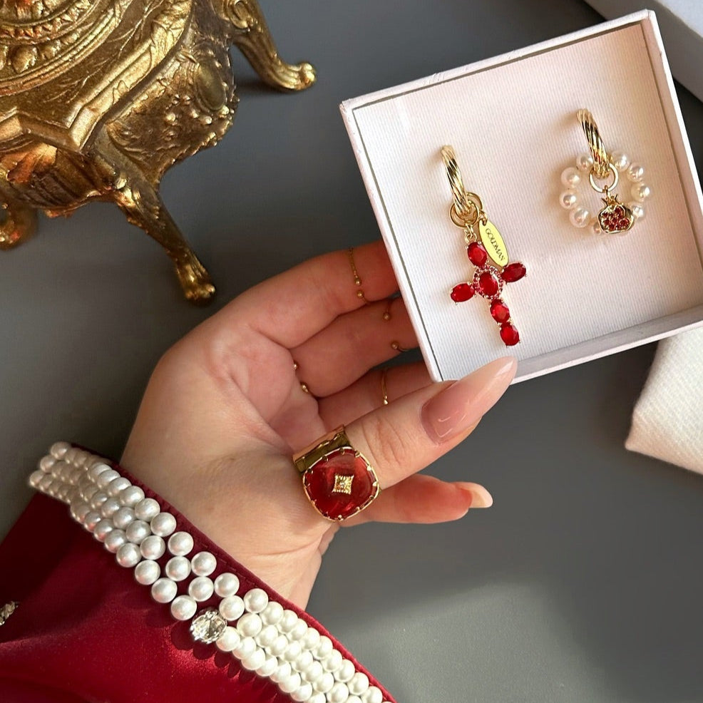 Valentina Luxe Mismatched 4 Charms Earrings