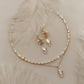 Aya Pearl necklace & earring set
