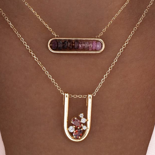 Dusky Bloom Layered Necklaces