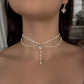 Maëlle Pearl Drop Choker Necklace & Earring Set