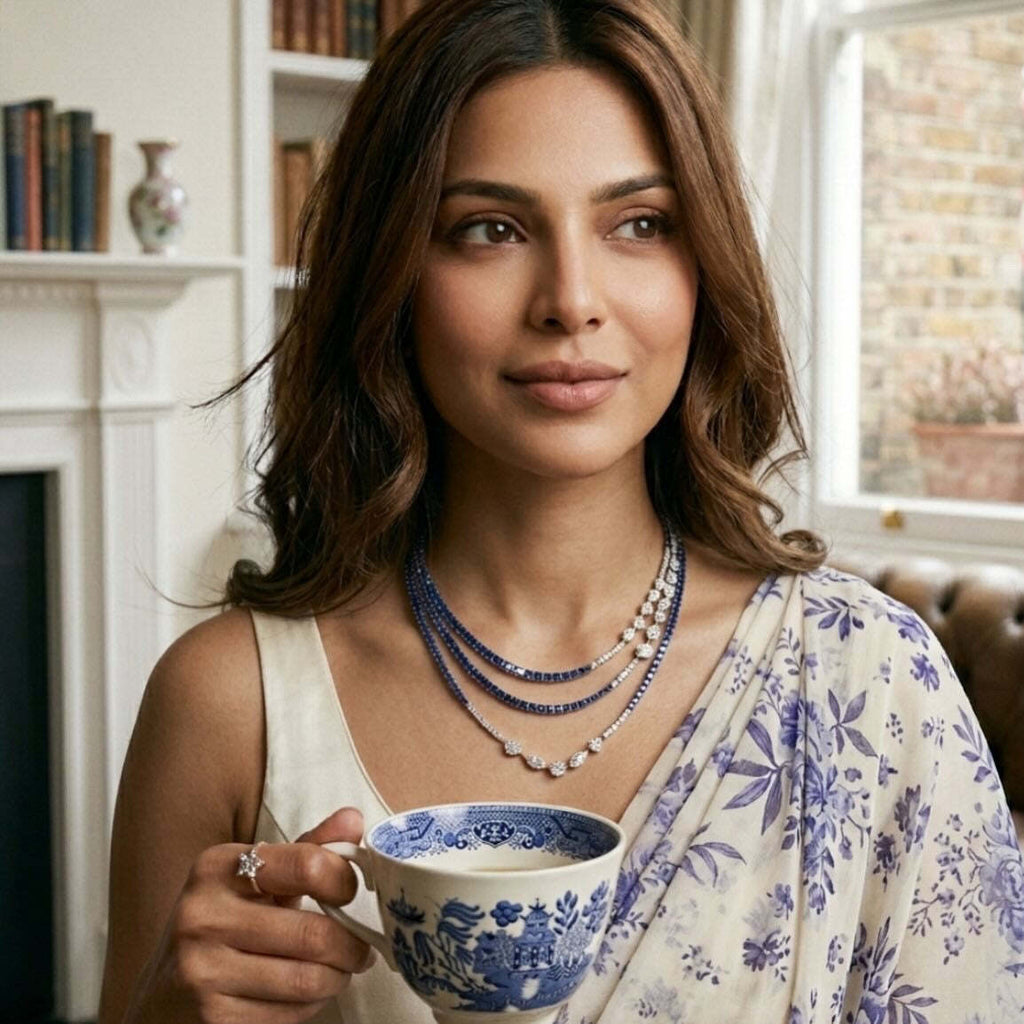 Elara Azure Layered Necklace