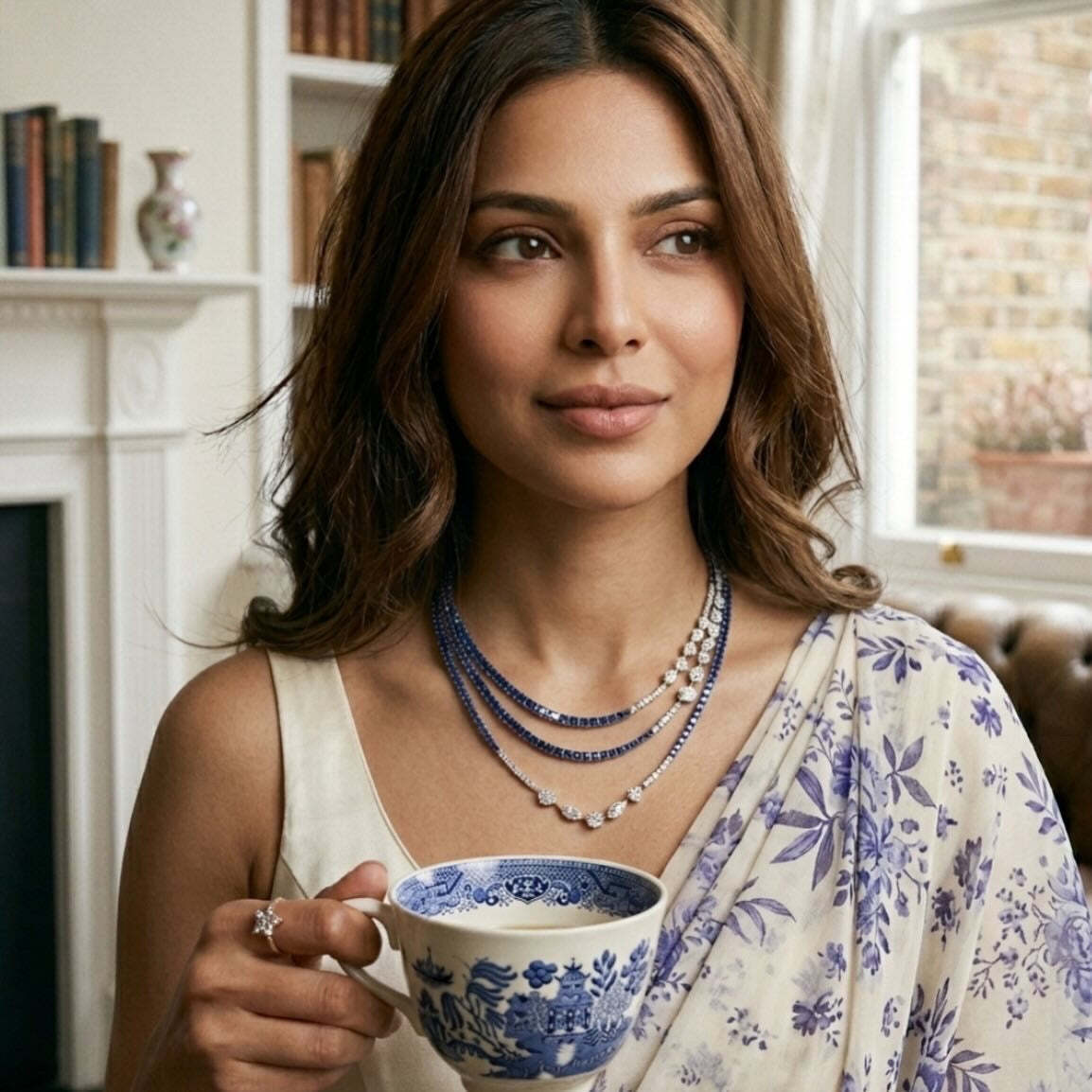 Elara Azure Layered Necklace