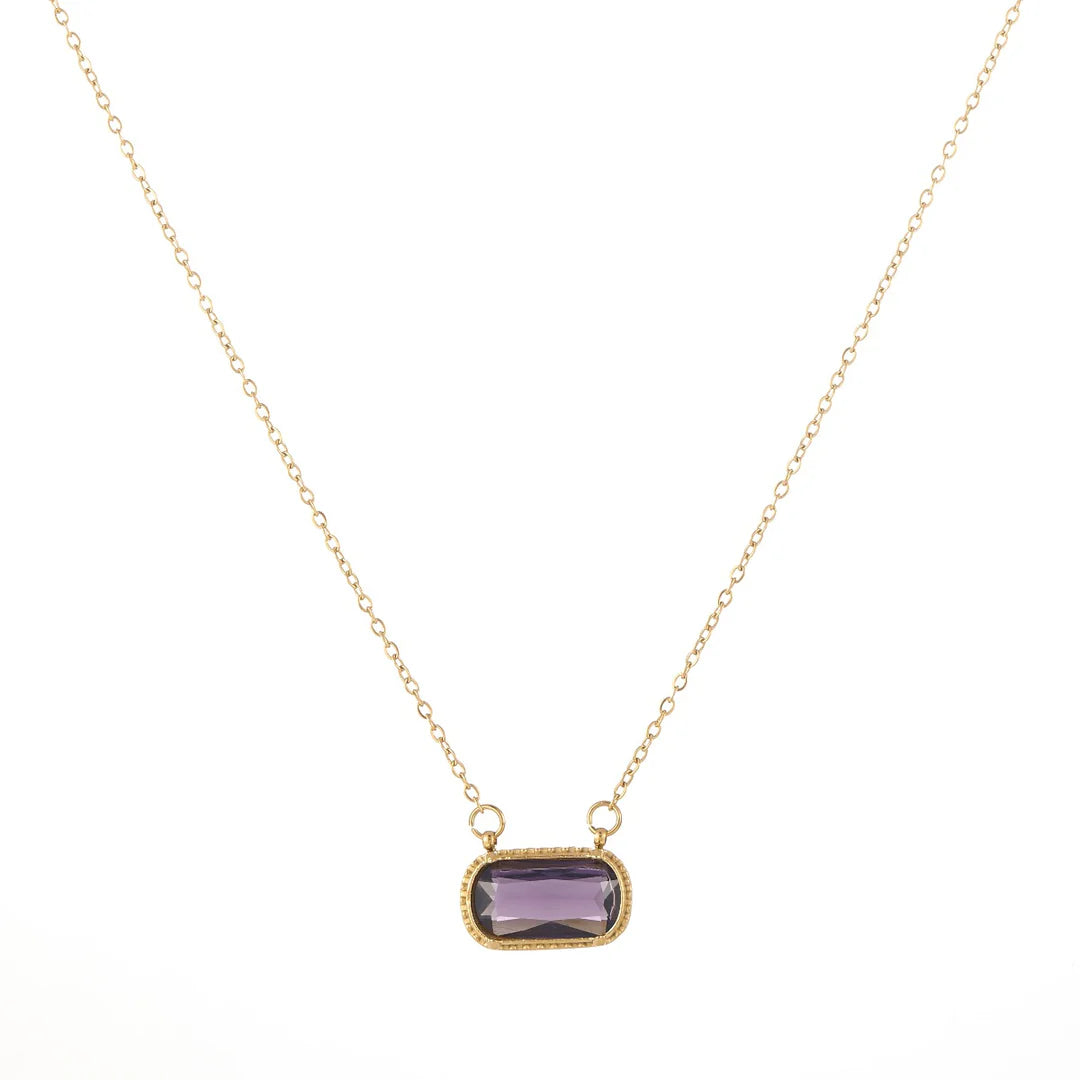 Celeste Aqua Frame Necklace