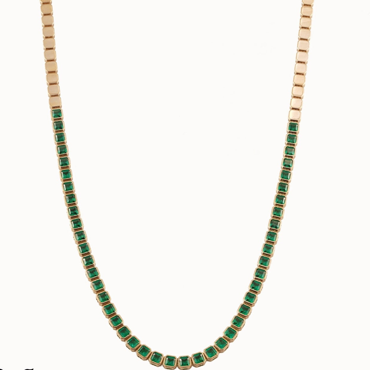 Soraya Emerald Necklace and Bracelet Set