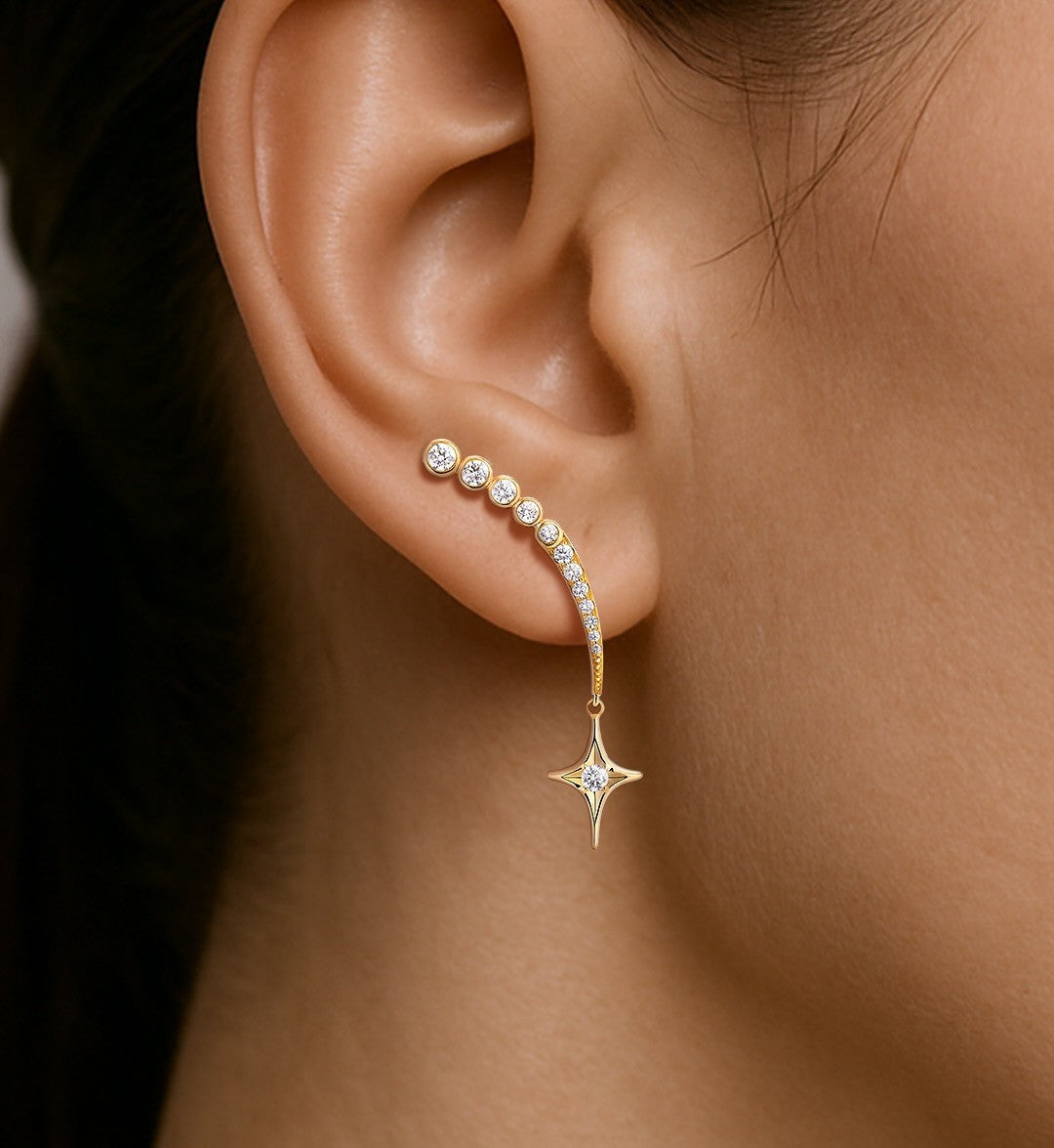 Starlit Curve Earring