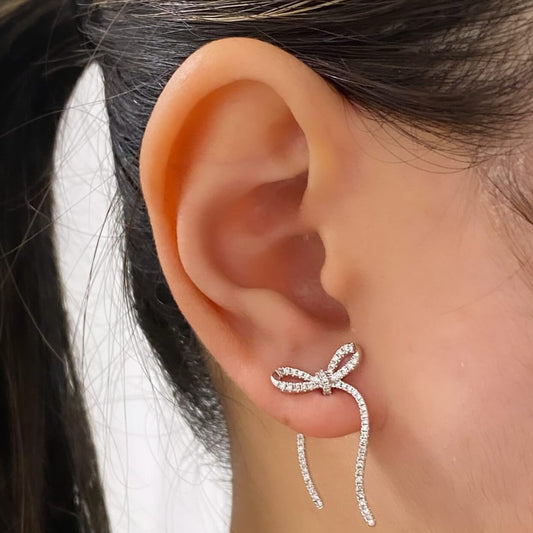 Luna Bow Diamond Earrings