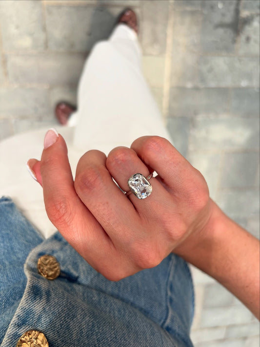 Cushion-Cut Classic Solitaire Ring