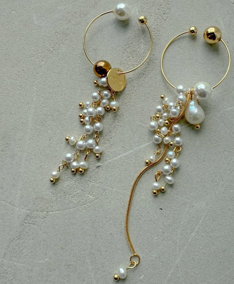 Harper Bloom Pearl Dangle ear-Cuff