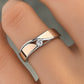 Rose Gold and White Gold Plated Solitaire Ring