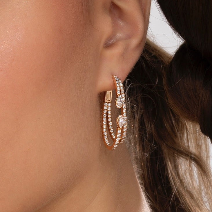 Maya Grace” Dual Hoop Earrings