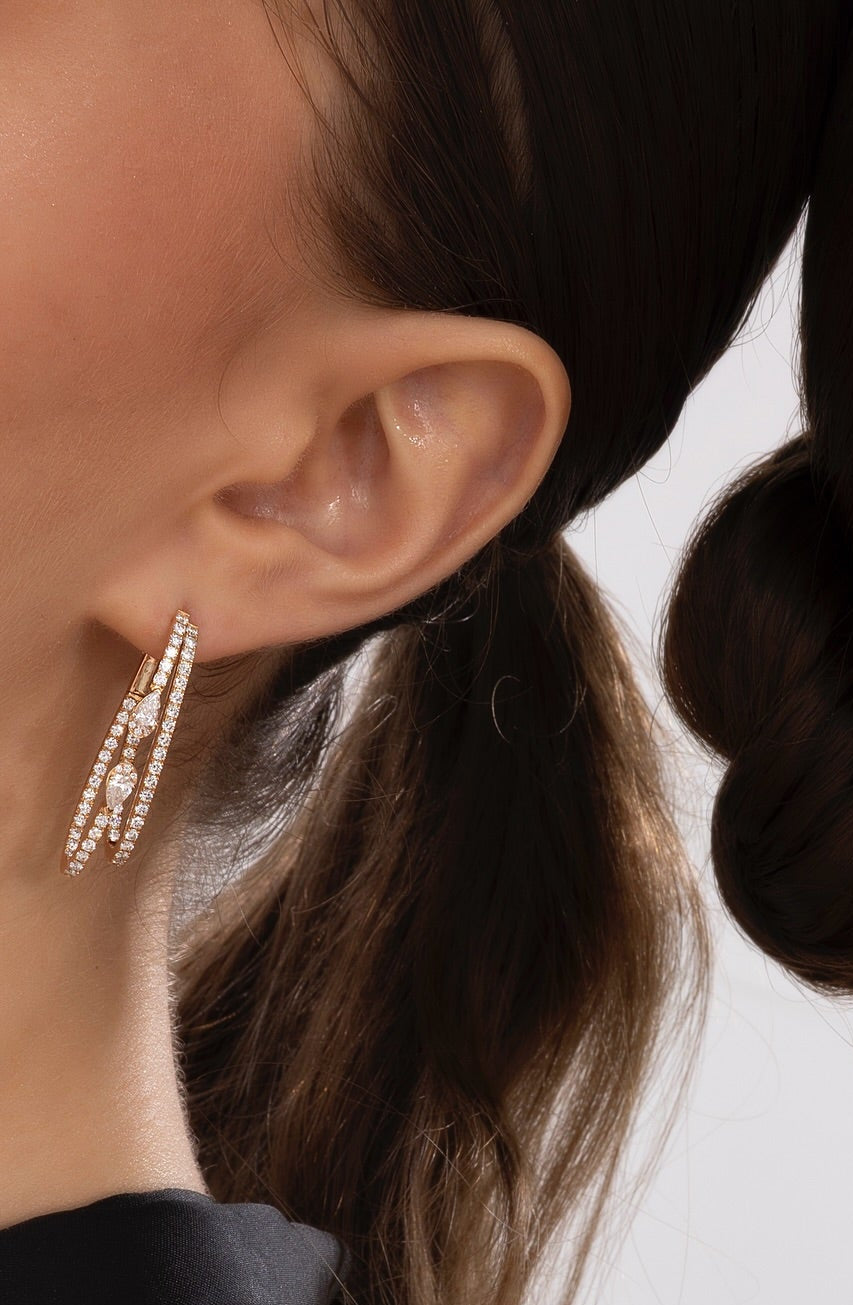 Maya Grace” Dual Hoop Earrings