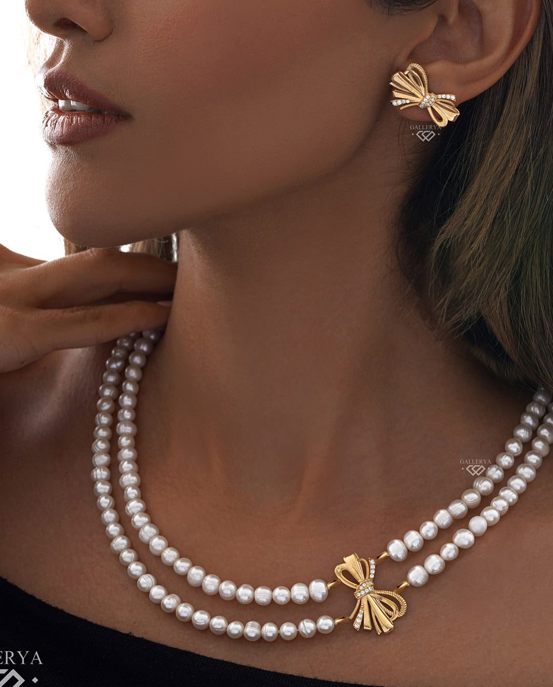 Elena Pearl Double Strand Necklace