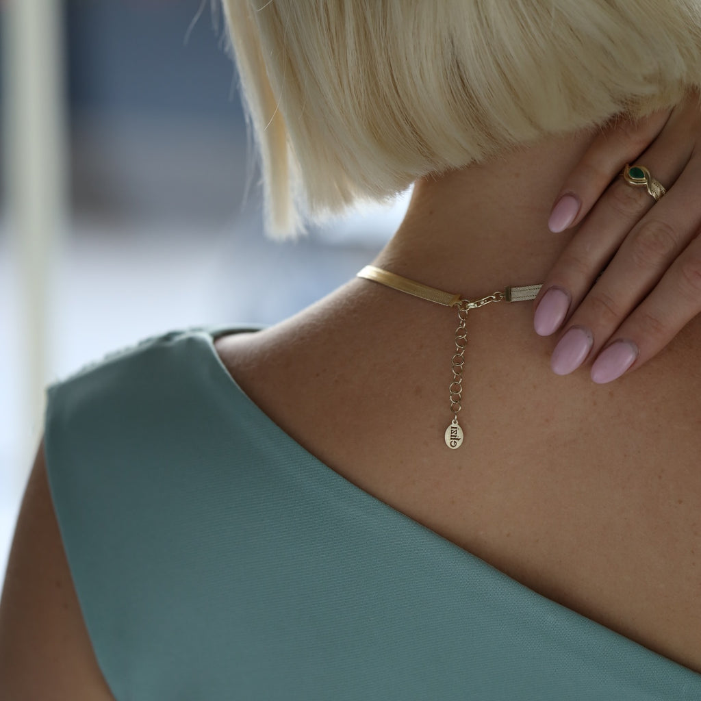 Isola Emerald Gold Collar Set of 4