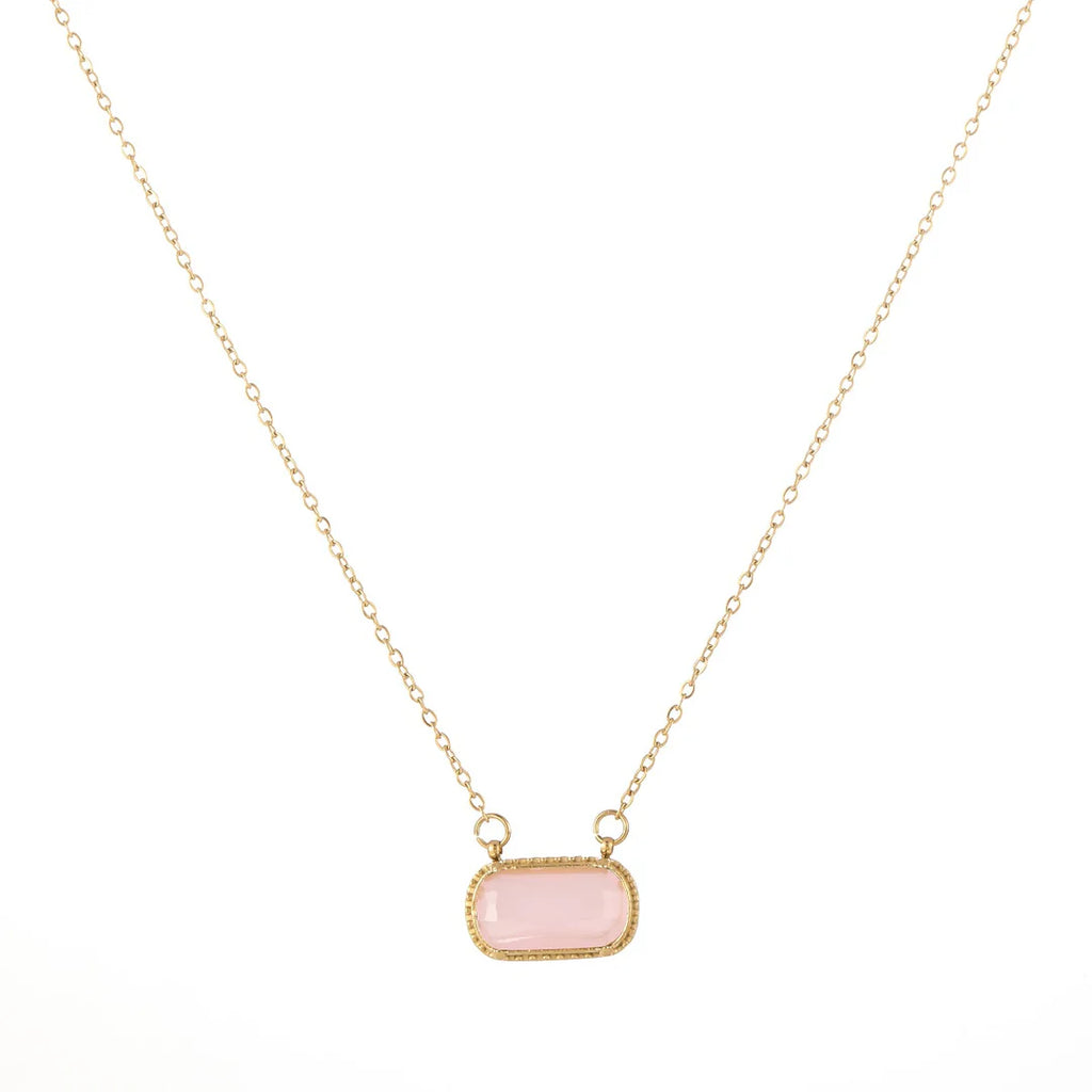 Celeste Aqua Frame Necklace