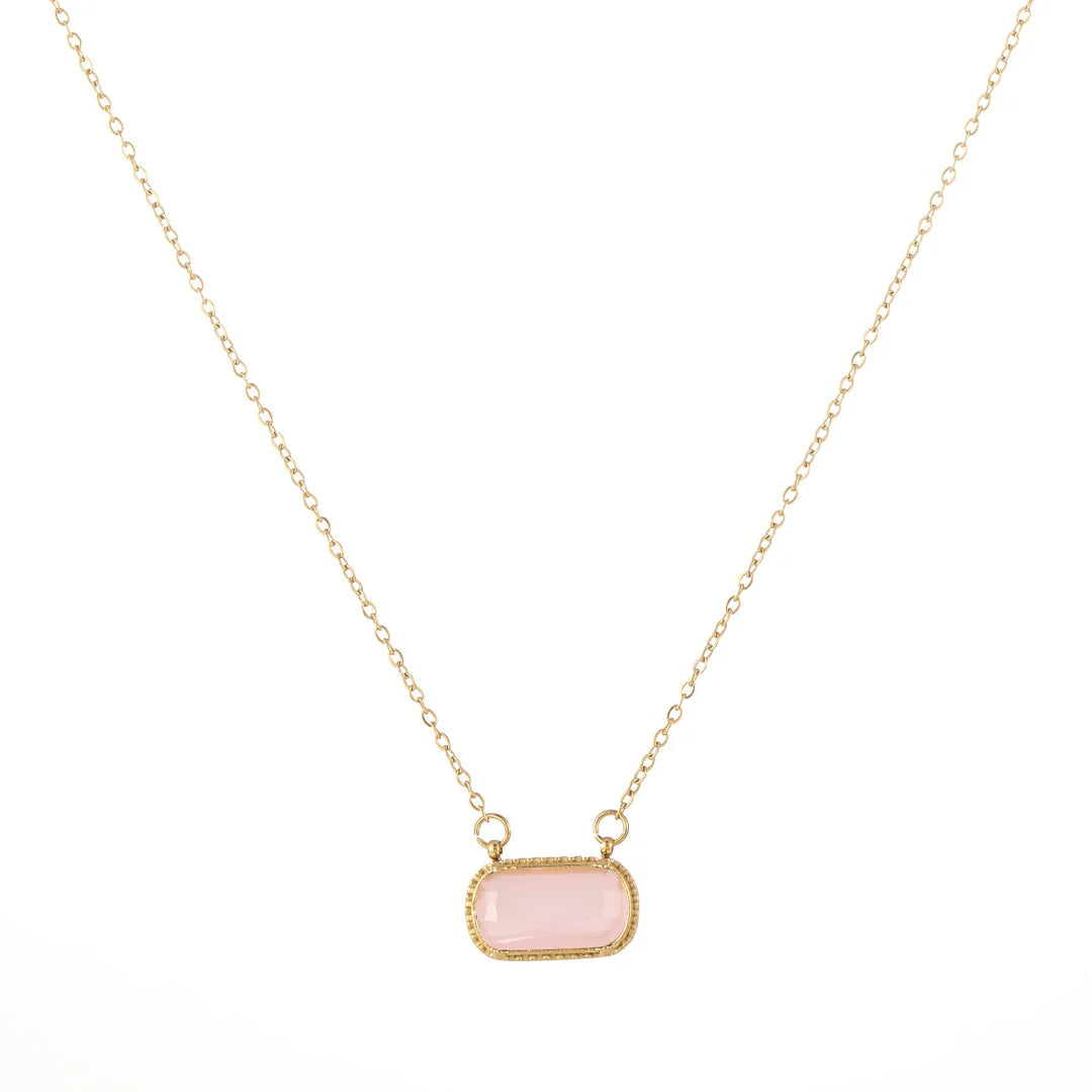 Celeste Aqua Frame Necklace