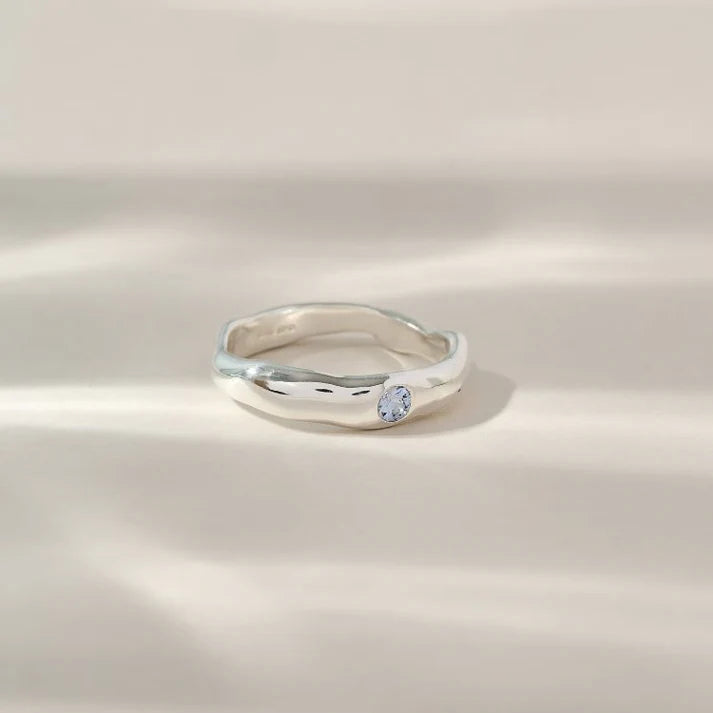 Nora Sterling Silver Wave Ring