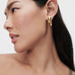 Abstract Gold Hoop Earrings