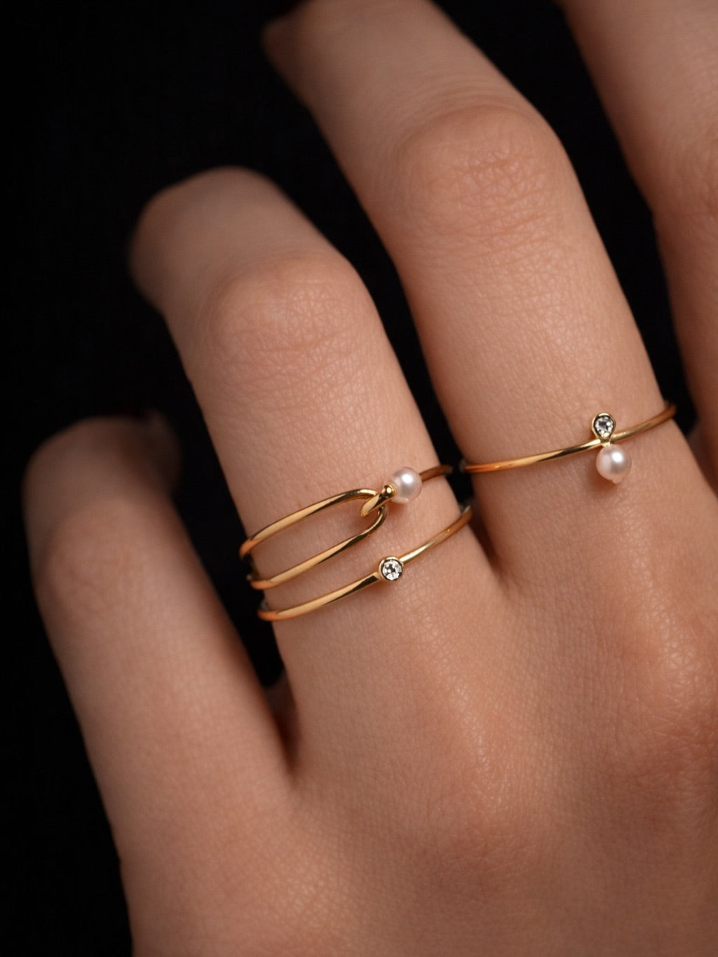 Serene Twist Stack Ring