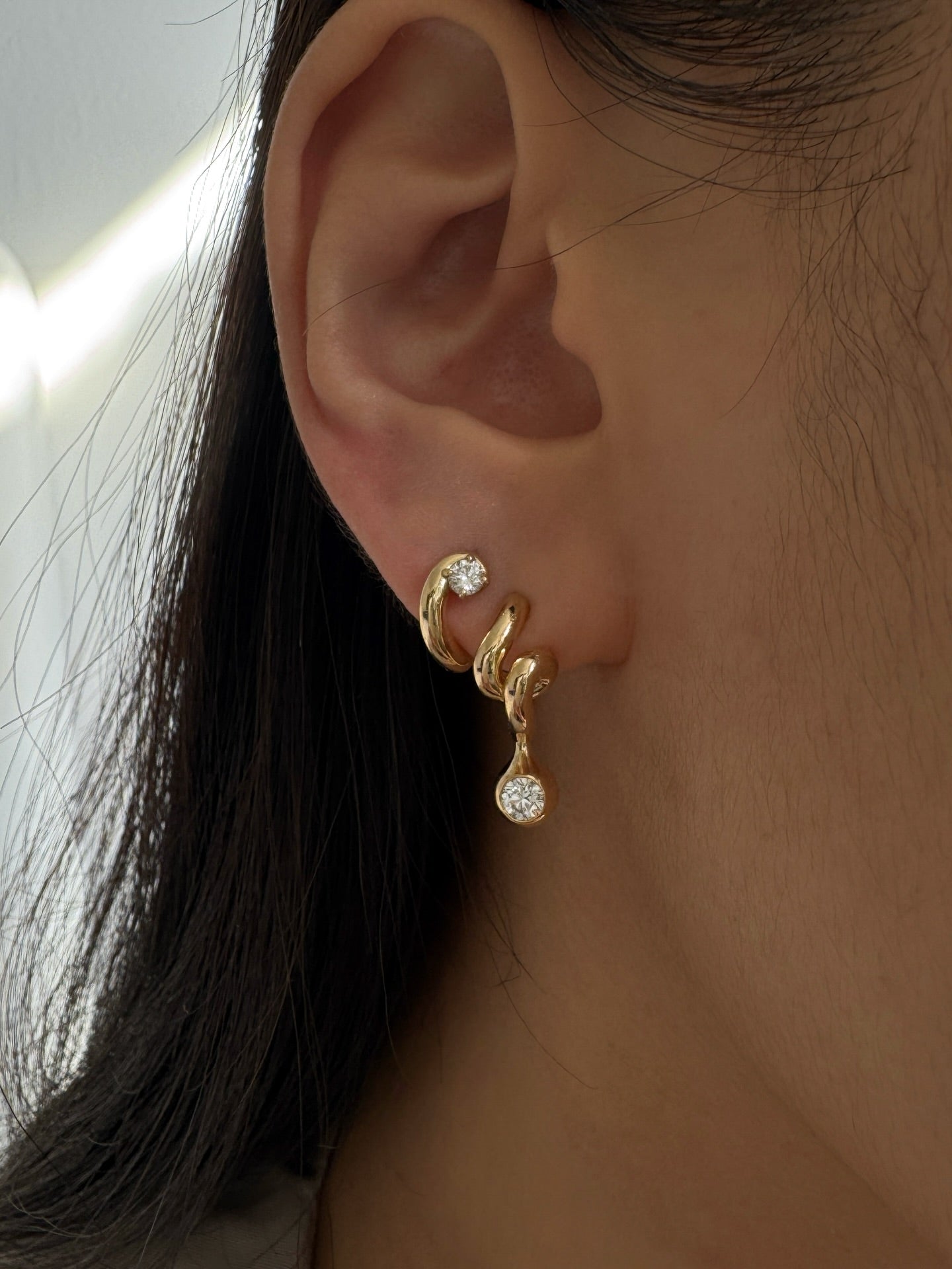 Nyxel Curve Drop Hoops