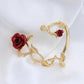 Rose Ear Wrap Cuff Earrings