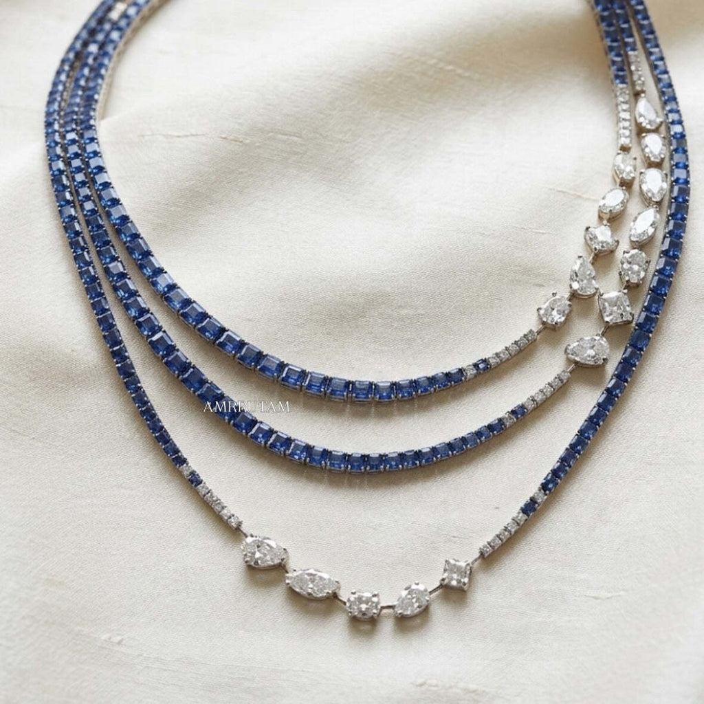 Elara Azure Layered Necklace