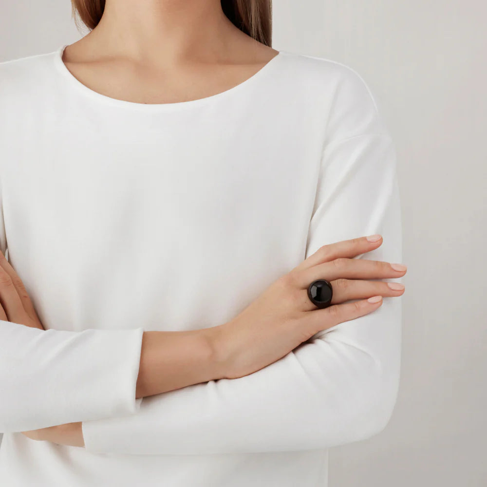 Clara Noir Orb Ring