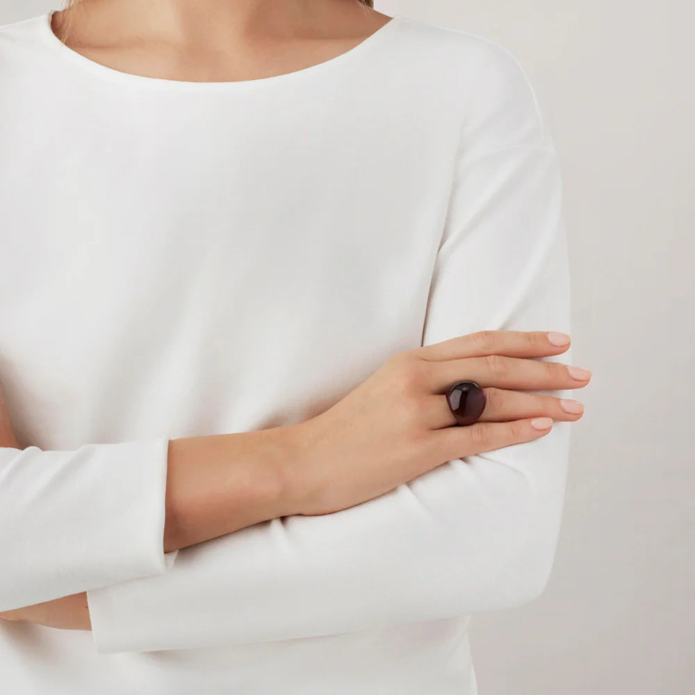 Clara Noir Orb Ring