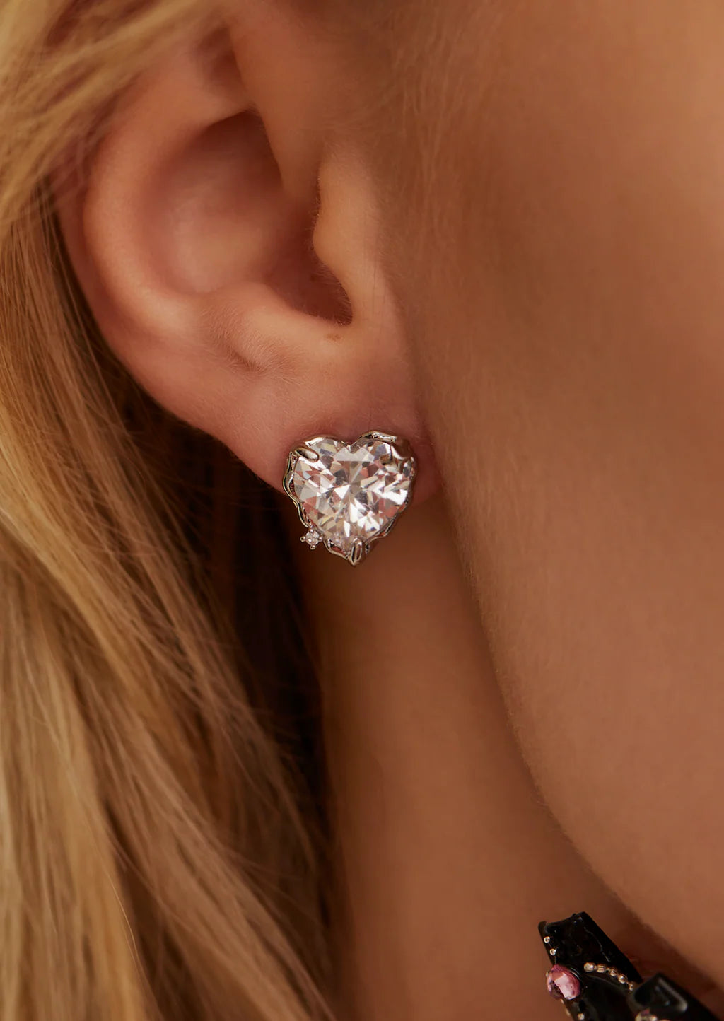 Luna Heart Star Stud Earrings