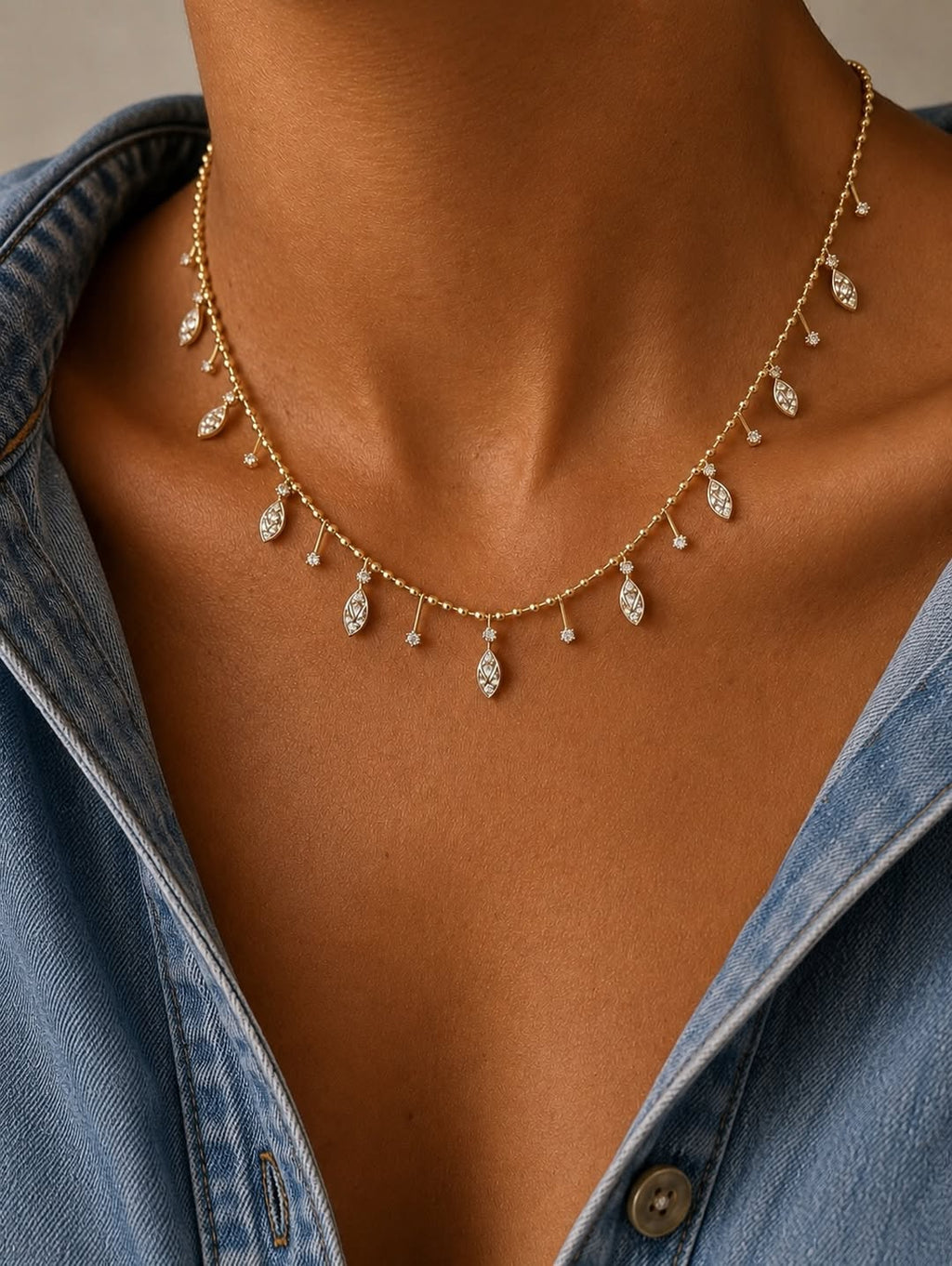 Livia Leaf Necklace for Women