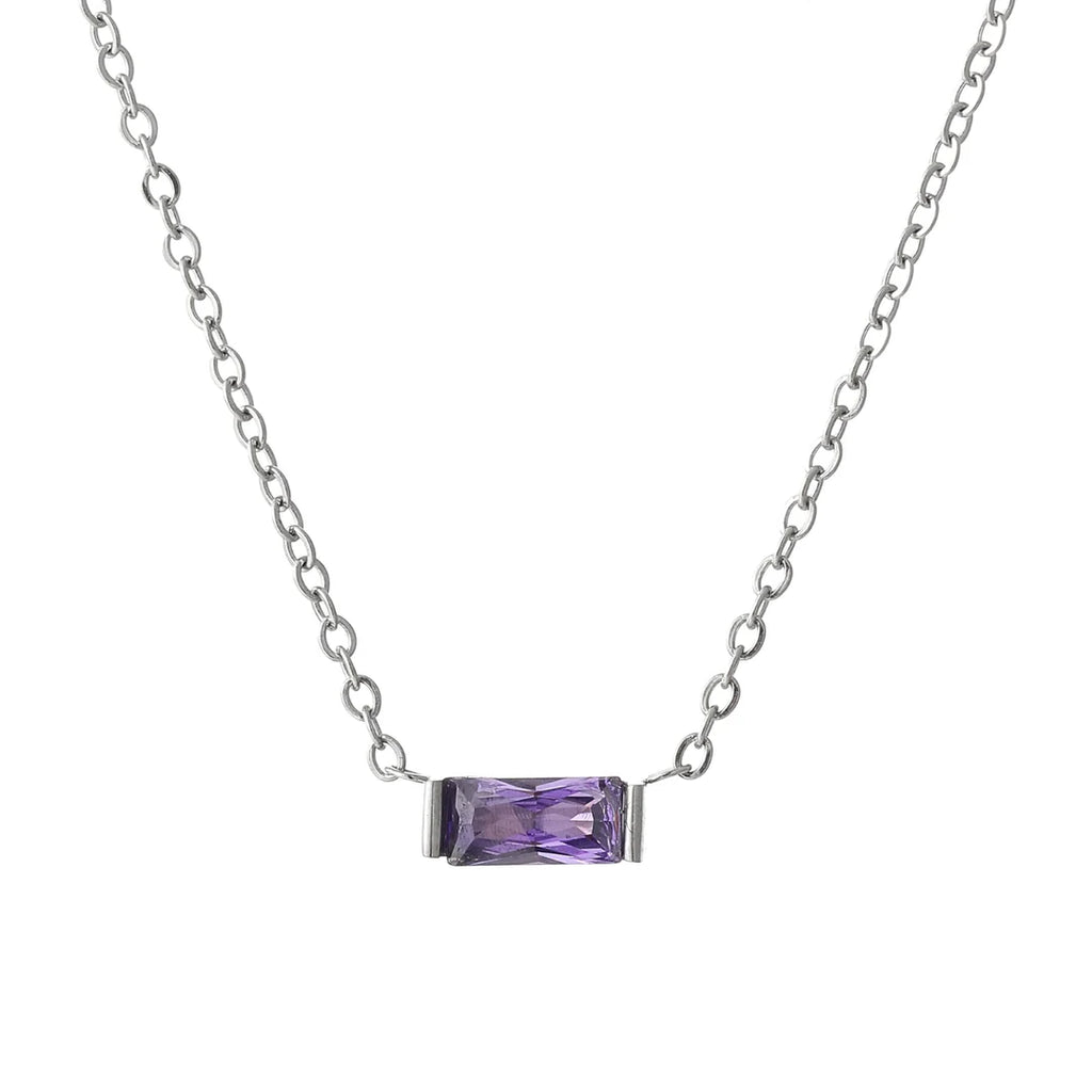 Gemma Birthstone Bar Necklace