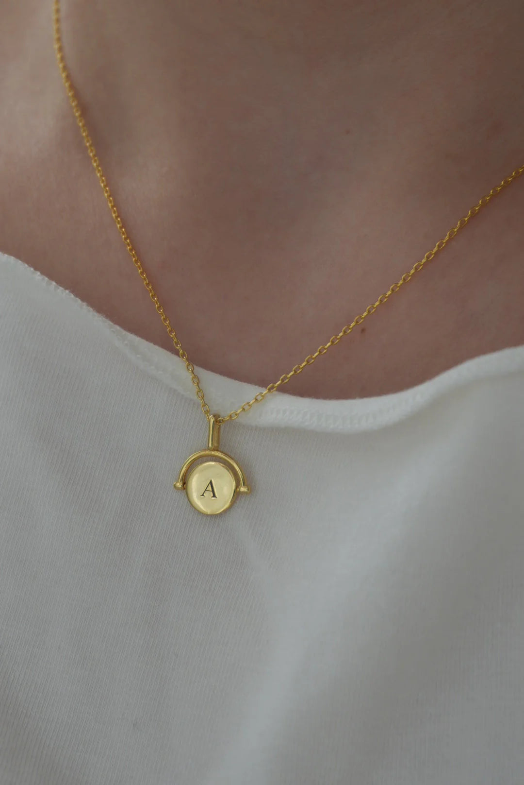 Kaya Initial Halo Pendant Necklace