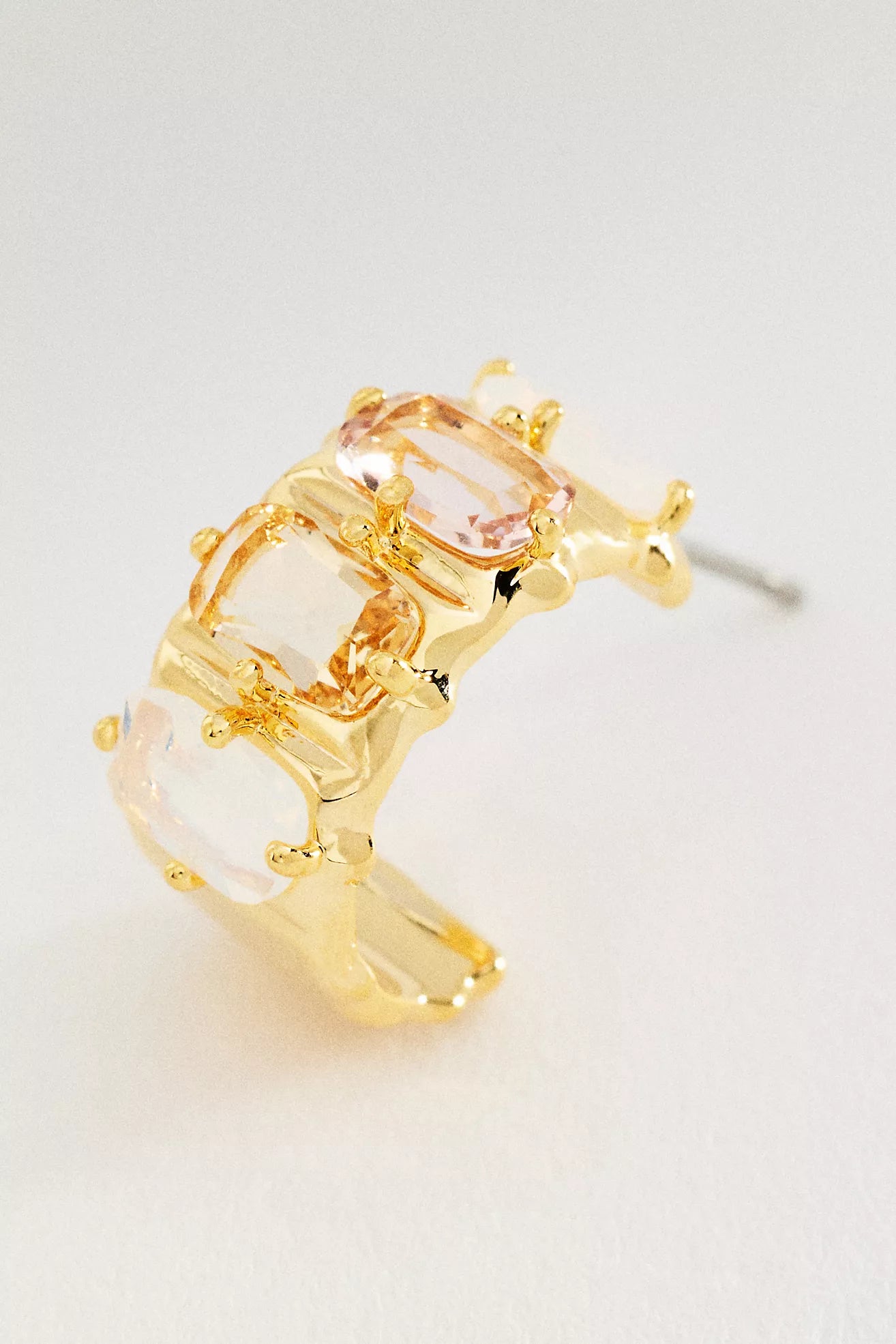 Rose Glint Curve Studs