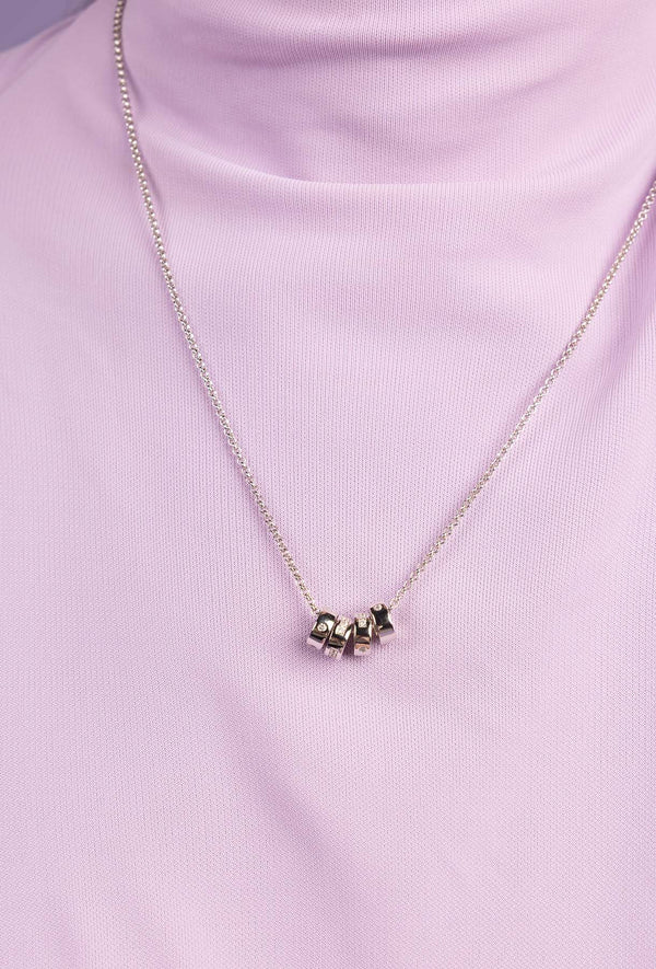 Anaya Emerald Code Bar Necklace