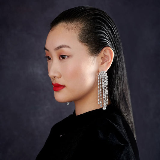 Elegant Crystal Drop Earrings for Women