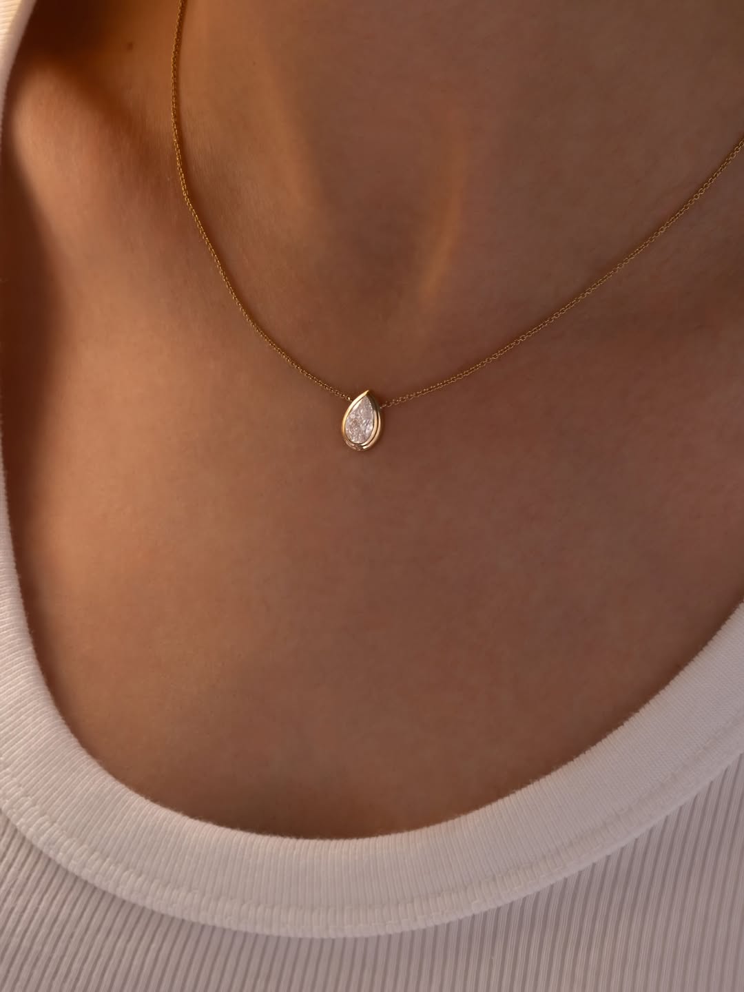 Elodie Pear Drop Pendant Necklace