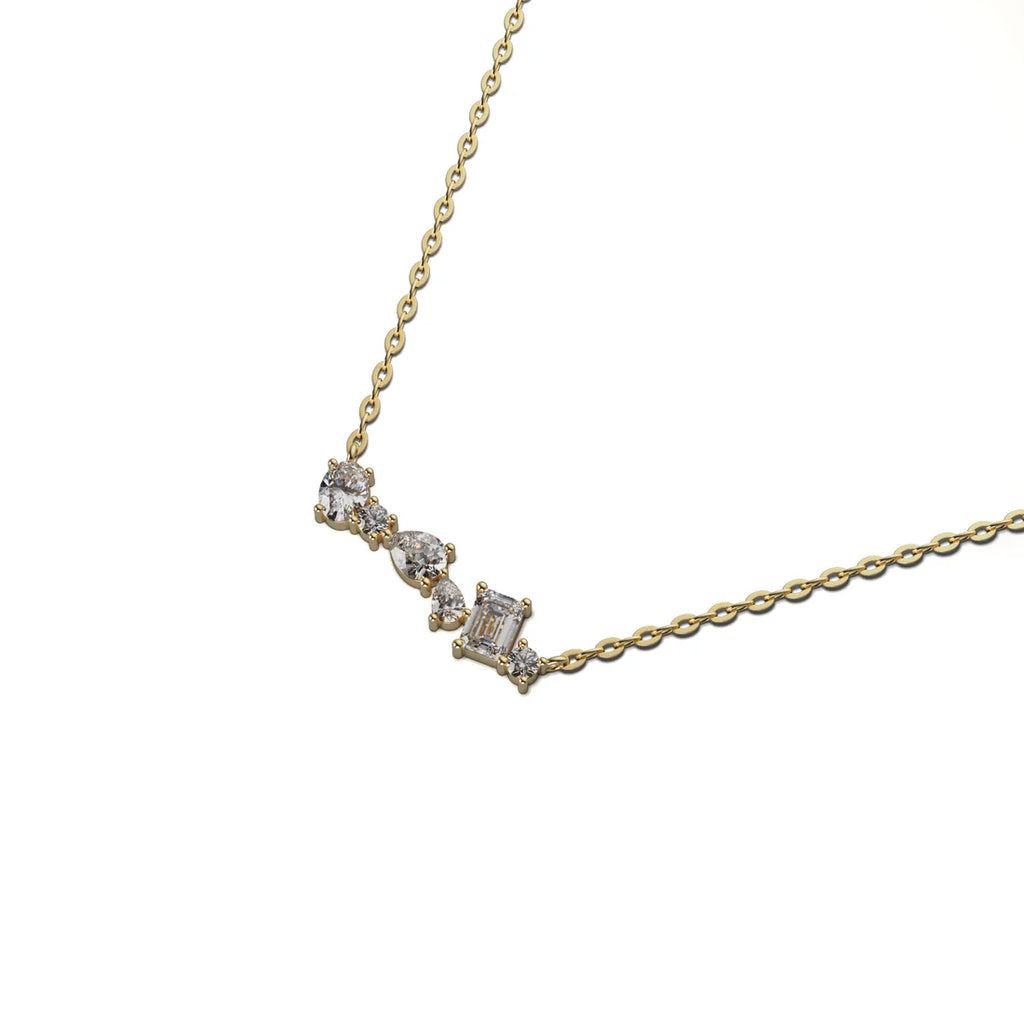 Stella- Sterling Silver Mixed Stone Necklace
