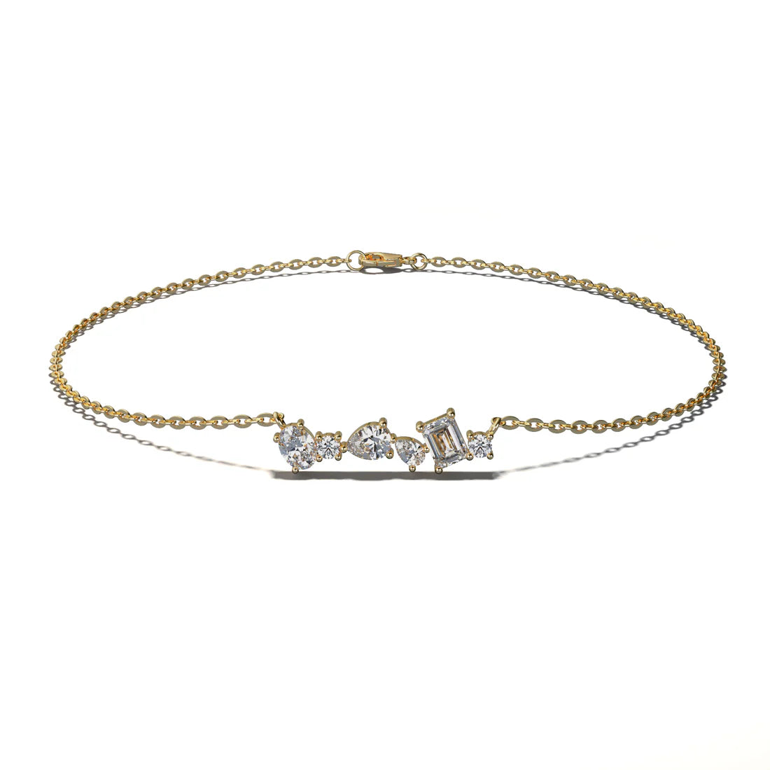 Stella- Sterling Silver Mixed Stone Necklace