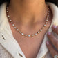 Reha Bezel-set crystal tennis necklace