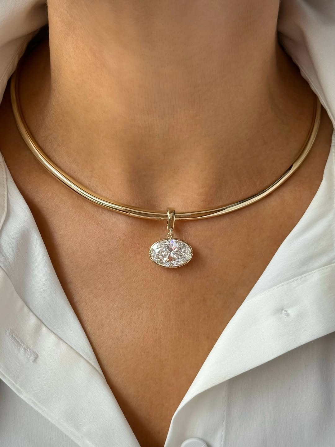 Coin Pendant Torque Necklace