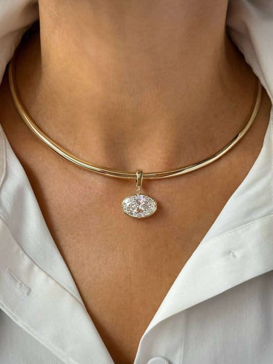 Coin Pendant Torque Necklace