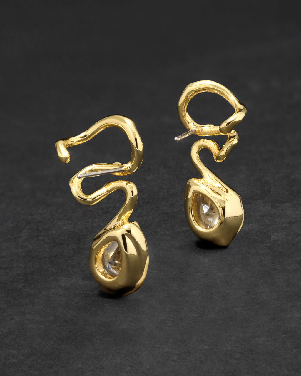 Orythia Sculpted Crystal Drop Earrings