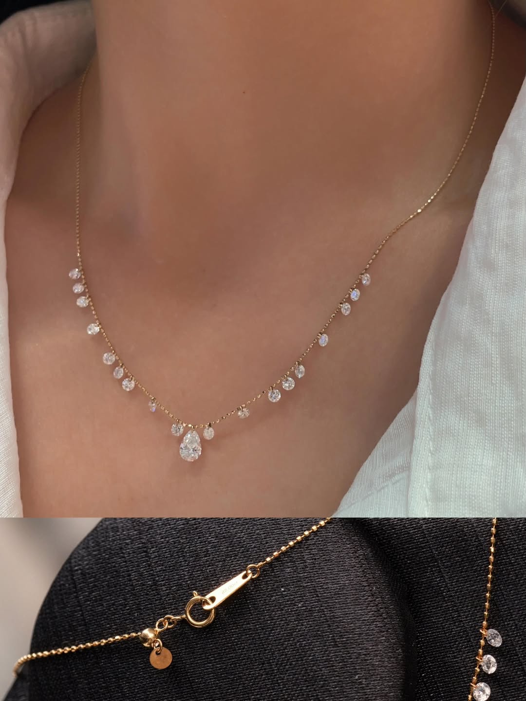 Aurora Drop Tripple Layered Necklace (Set of 3)
