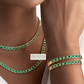 Soraya Emerald Necklace and Bracelet Set