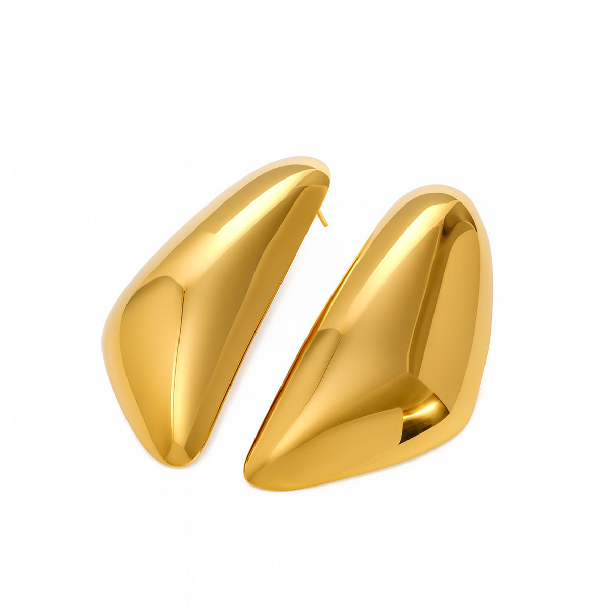 Sculpted Shield Drop Earrings For Women