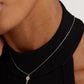 Lune Key Pendant Inital Necklace