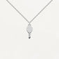 Lune Key Pendant Inital Necklace