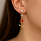 Isabella Rose Gold-Plated Dangle Earrings for Women
