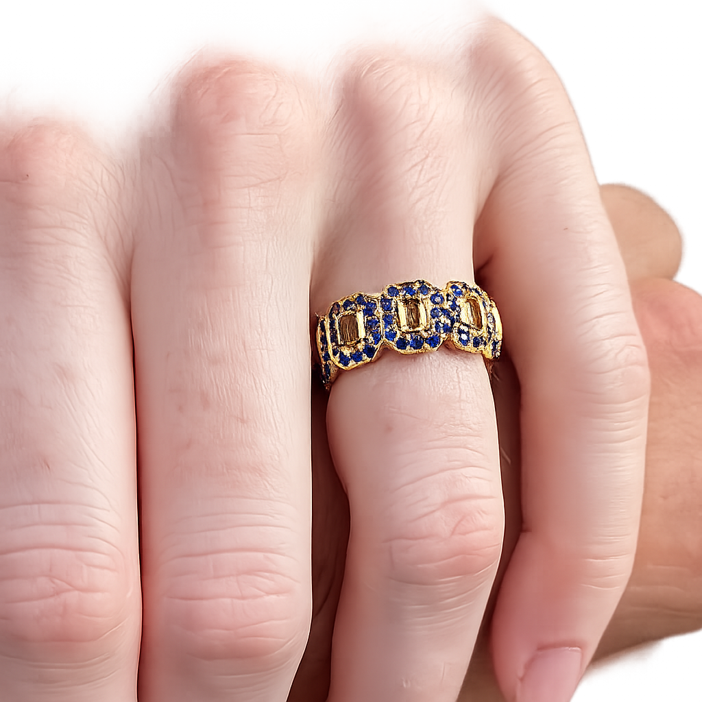 Cobalt Loom Ring 9 (Size 7)