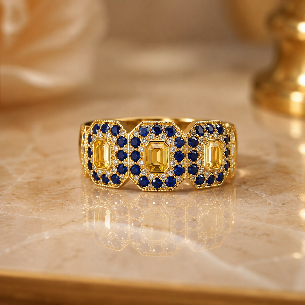 Cobalt Loom Ring 9 (Size 7)